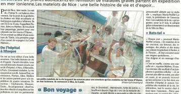 Sur les traces d’Ulysse, Nice Matin 11 juillet 2010