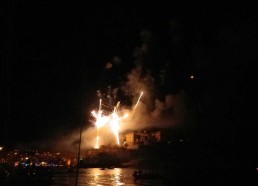 Début du feu d’artifice sur la citadelle de Calvi