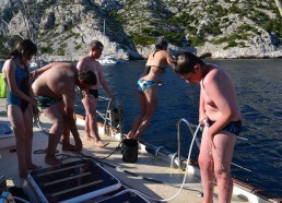 2ème étape, on se rince dans l’eau