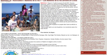 Les Matelots de la Vie arrivent en Corse, Presse Agence Côte Azur, 11/08/2012