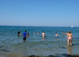 Début du beach volley