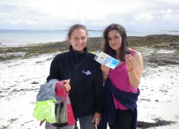 Agathe et Emilie, et un œuf de raie