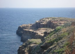 Les ruines du palais impérial de Julia, fille de l’empereur César Auguste (1er siècle de notre ère) 