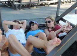 Petite pause avec Elias, Marion et Elise