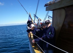 Partie de pêche à bord