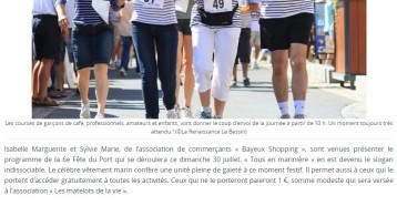 Tous en marinière, dimanche à Port-en-Bessin !, Actu.fr 29/07/2017