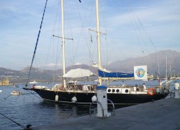 Le Patriarc’h au quai dans le port de Calvi !