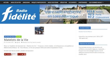 Au cœur des assos : Matelots de la Vie, Radio Fidélité, 24 octobre 2017