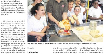 Une escale Au Pain d’Auré, Les Sables Vendée Journal 16 août 2018