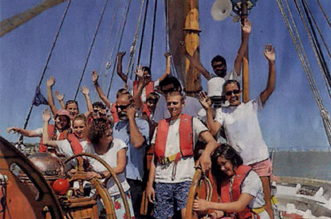 21 août 2013, les matelots rentrent au port : dernière navigation, direction Pornichet où leur est réservé un accueil chaleureux