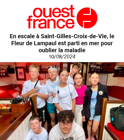 En escale à Saint-Gilles-Croix-de-Vie, le Fleur de Lampaul est parti en mer pour oublier la maladie