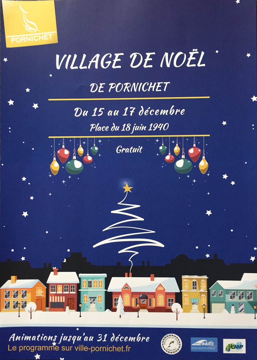 Affiche du Marché de Noël de Pornichet 2017