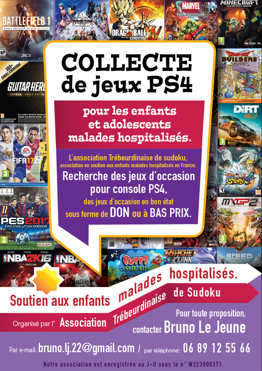 Collecte de jouets PS4