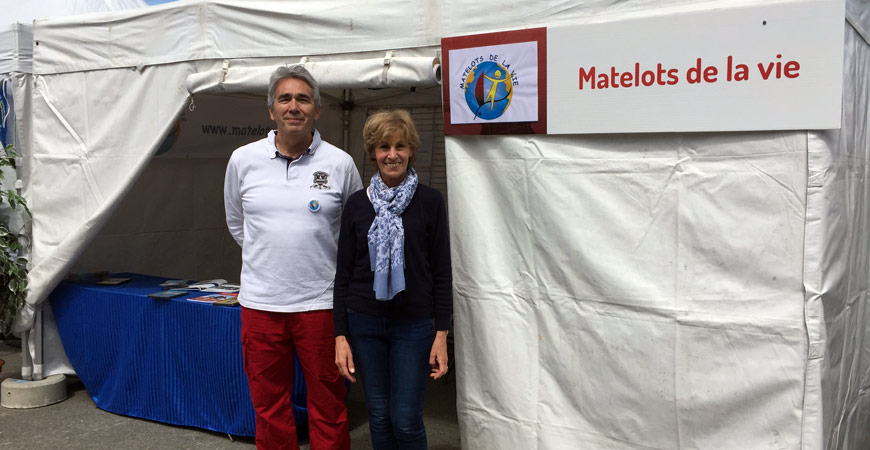 Patrick Lemesle et Françoise Levaux aux Nautiques au Pouliguen