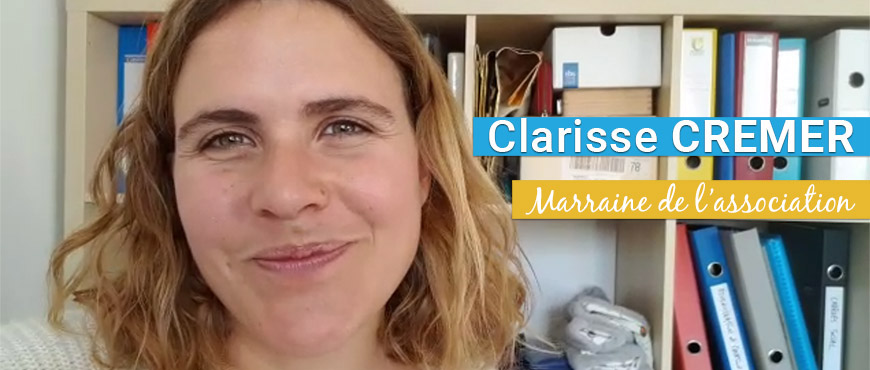 Clarisse CREMER, marraine de l'association MATELOTS DE LA VIE
