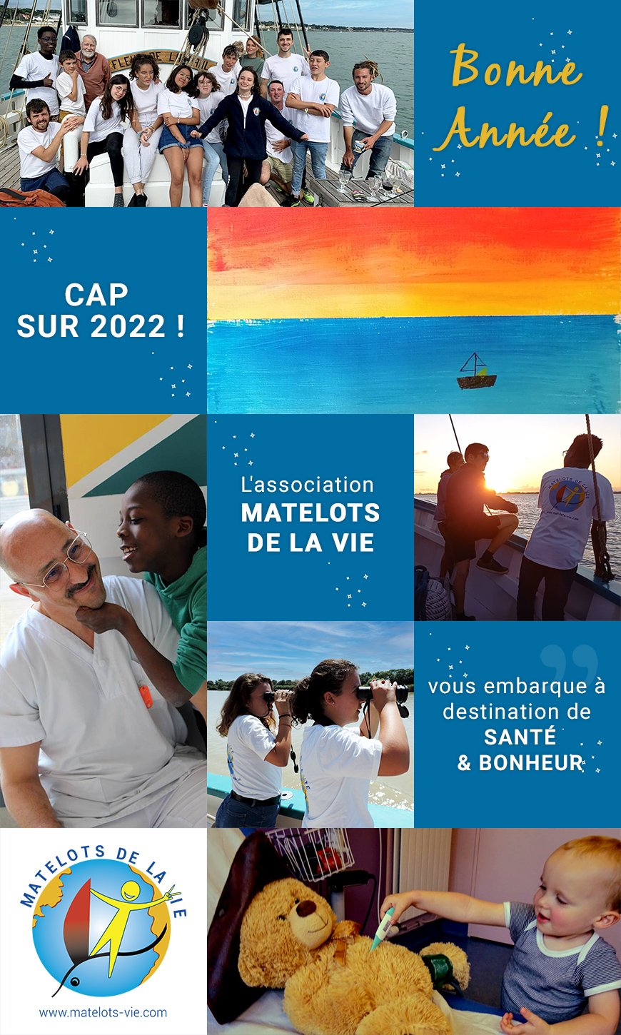 Bonne année 2022 avec les Matelots de la Vie