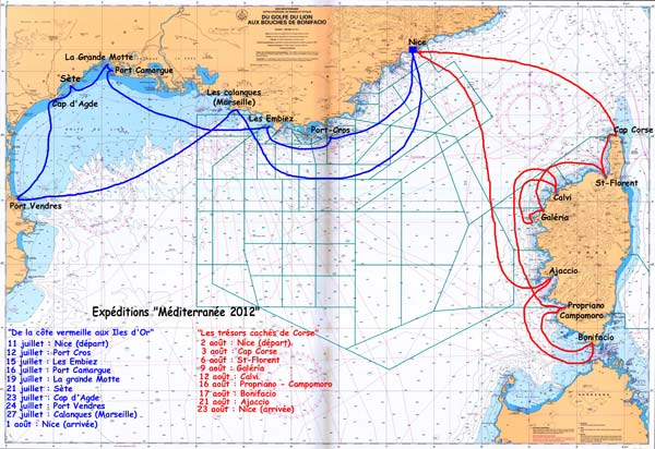 Carte Expédition Méditerranée 2012