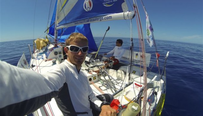 Les skippers Macif à 1000 milles de Saint Barthélémy