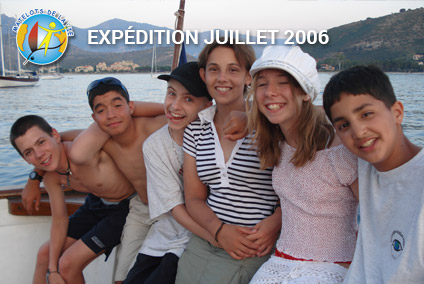 Expédition juillet 2006 où les matelots de la vie étaient en partenariat avec la fondation Nicolas Hulot