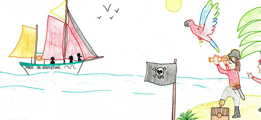 Concours dessins août 2023 : Quand Fleur de Lampaul rencontre des pirates !