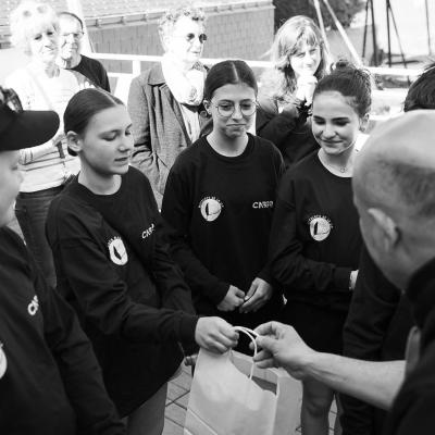 Goûter de bénévoles et visite du maire de Pouliguen © Thierry Giraud