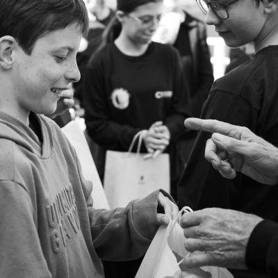 Goûter de bénévoles et visite du maire de Pouliguen © Thierry Giraud