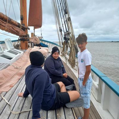 Thomas, Yanis et Nancy profitent de la balade