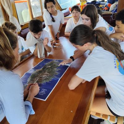 Étude cartographique des réserves présentes sur notre parcours par Sophie Raspail du conservatoire du littoral
