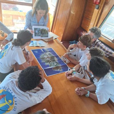 Étude cartographique des réserves présentes sur notre parcours par Sophie Raspail du conservatoire du littoral