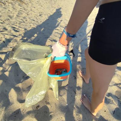Nettoyage de la plage du Ricante avec Corsica Clean Nature