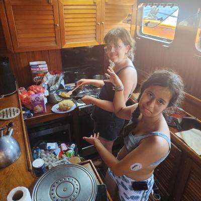 Atelier pancakes avec Marianne, Elia et Louise