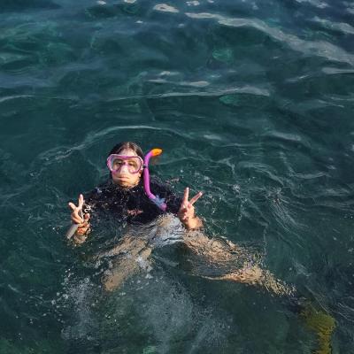 Snorkeling devant STARESO, un vrai aquarium naturel.