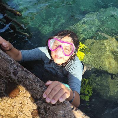 Snorkeling devant STARESO, un vrai aquarium naturel.