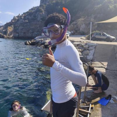 Snorkeling devant STARESO, un vrai aquarium naturel.