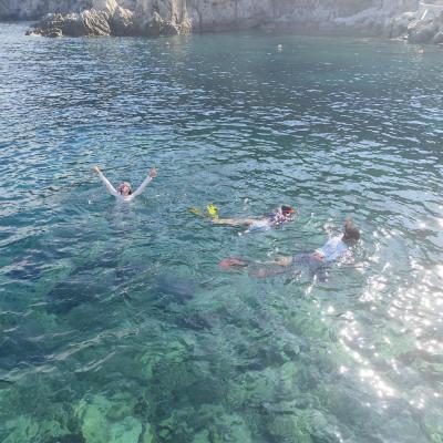 Snorkeling devant STARESO, un vrai aquarium naturel.