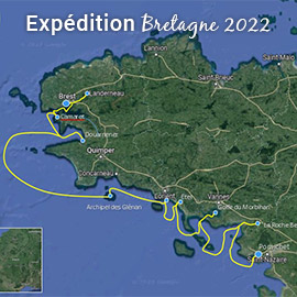 Carte de l'expédition 2022